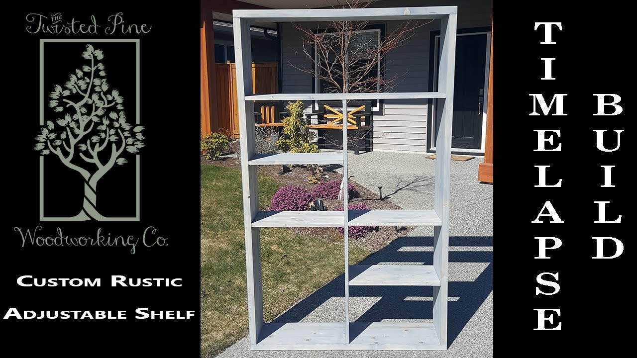 Rustic Custom Adjustable Shelf Build Time lapse - The Twisted Pine Woodworking Co.