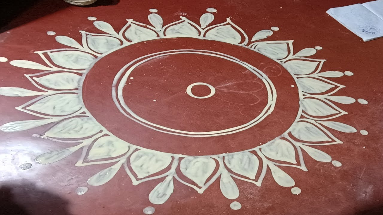 drawing Kare alpona apne ghar par for alpona creator