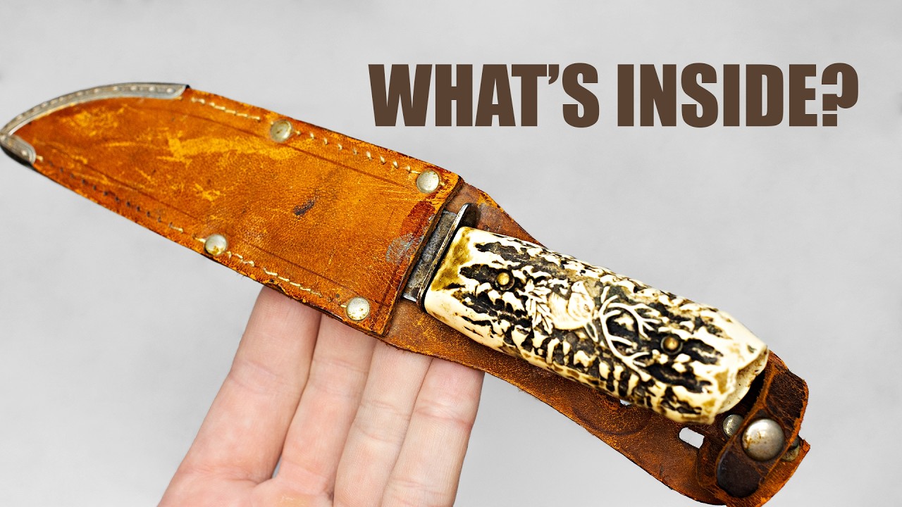 I Was Shocked to Open It! Beautiful Hunting Knife Restoration. ASMR Video