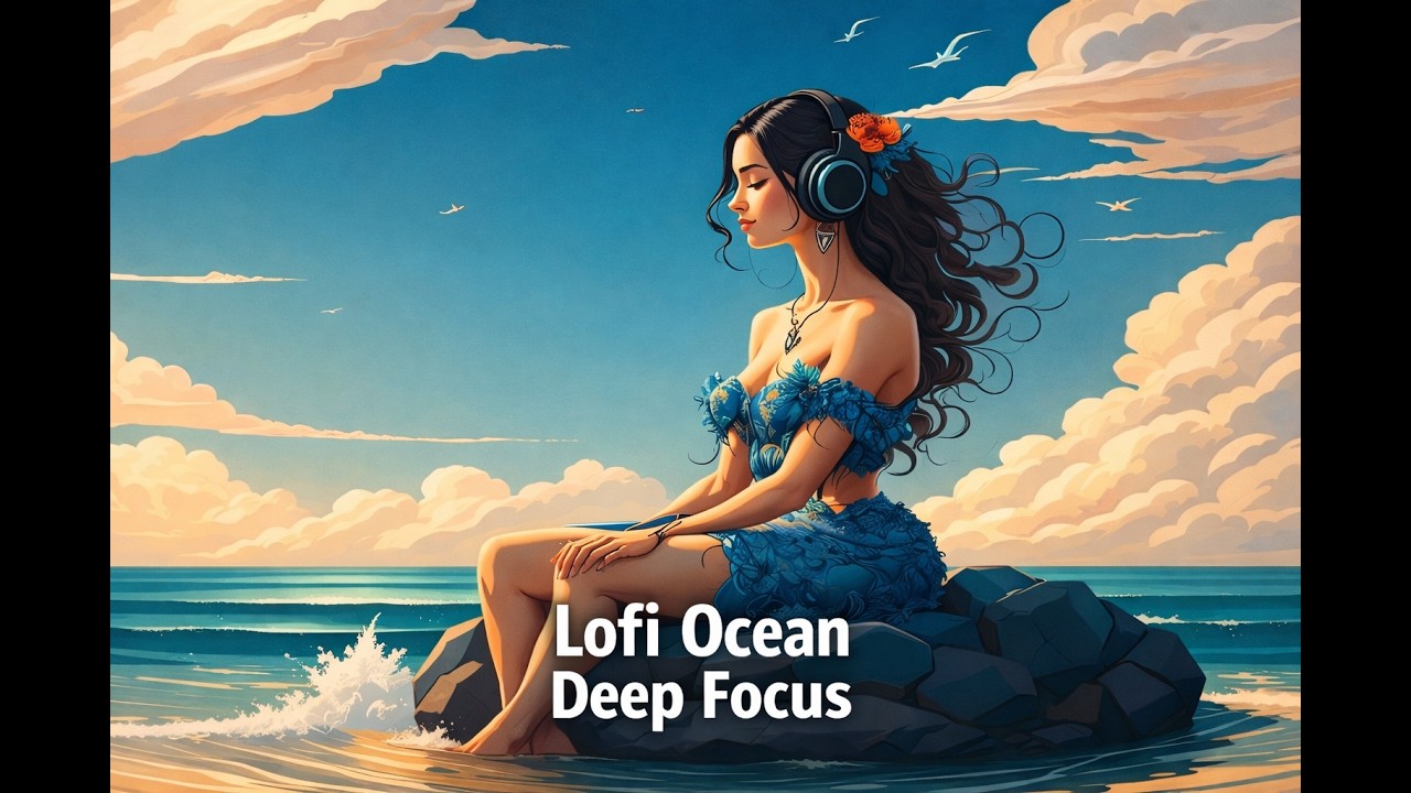 LoFi Ocean Chill 2H 🌊 Relaxing Beats with Sea Wave Sounds