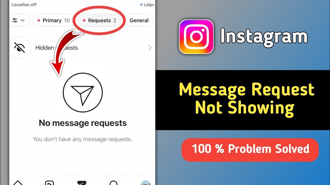 Fix Instagram Message Request Not Showing Problem | Instagram No Message Request Yet Problem Solved
