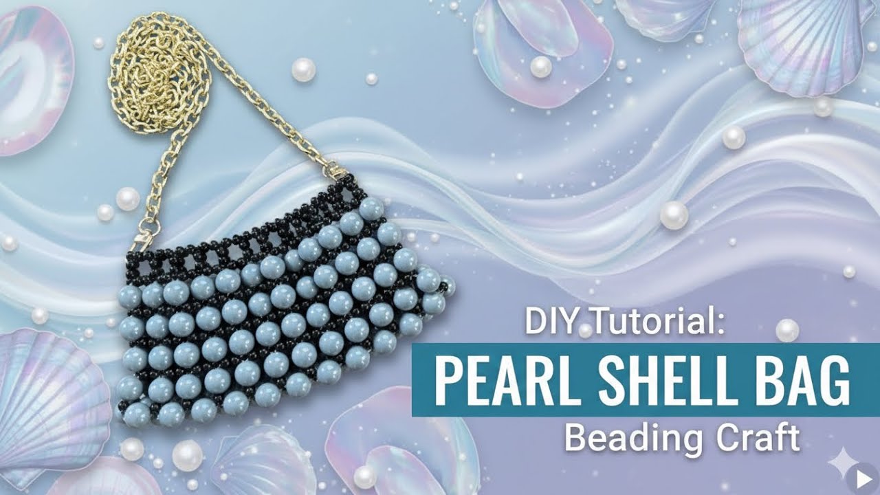 DIY Pearl Shell Bag Tutorial | Trendy Beaded Mini Bag 
