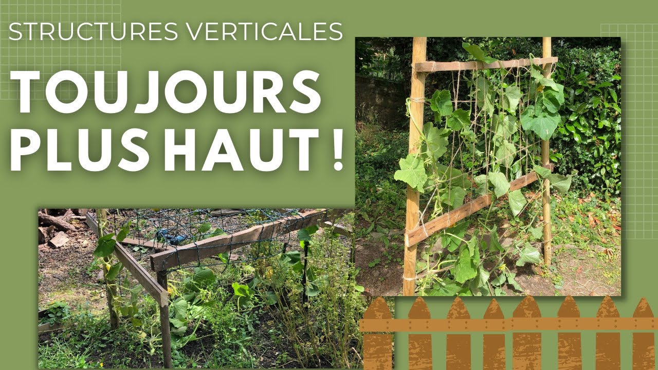 DONNER DE LA HAUTEUR AU POTAGER -  STRUCTURE VERTICALE 🔨 - Vlog Jardin #7