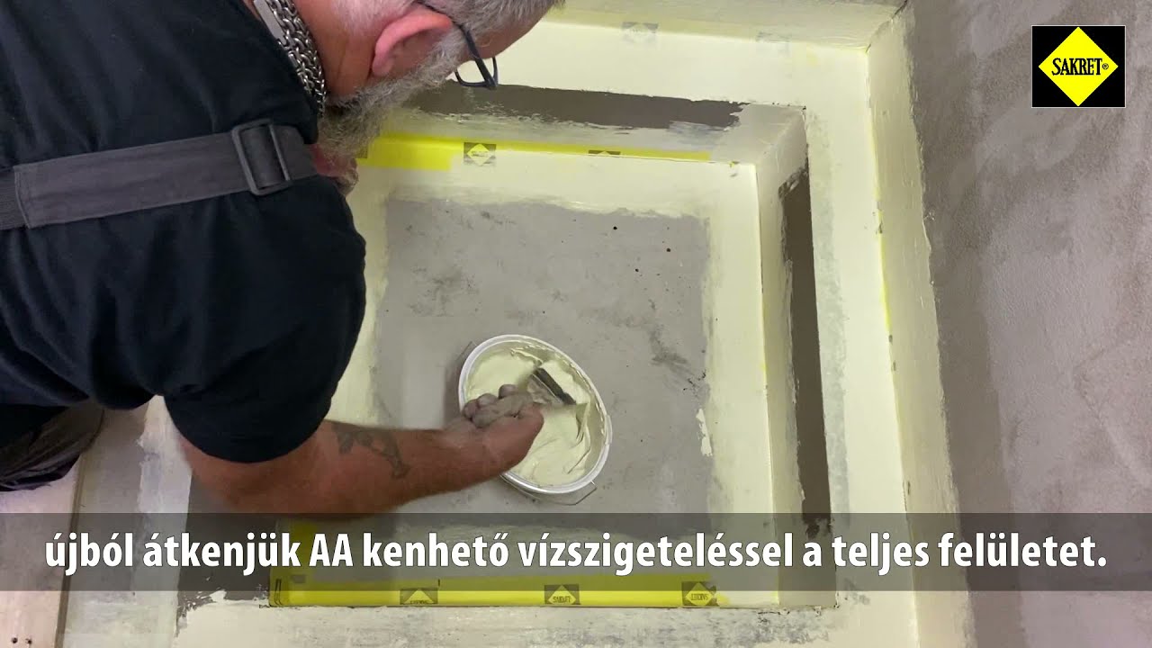 SAKRET burkolástechnika - zuhanytálca szakszerű telepítésének bemutatása