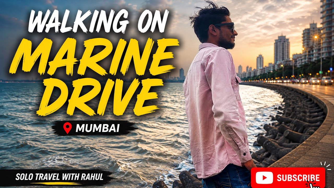 Marine Drive Mumbai: The Ultimate Solo Walking Experience #marinedrive #travel #viral 