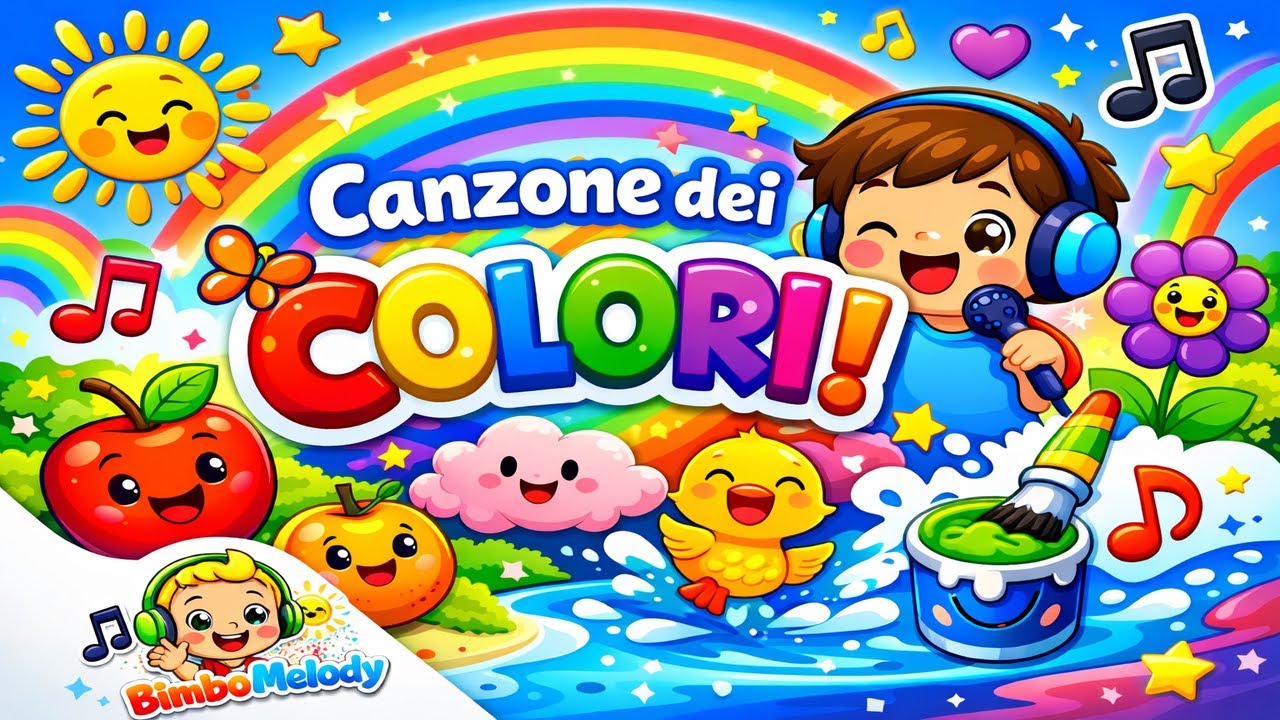 Canzoncina dei Colori per Bambini 🌈 | Imparare i Colori Cantando | Bimbo Melody