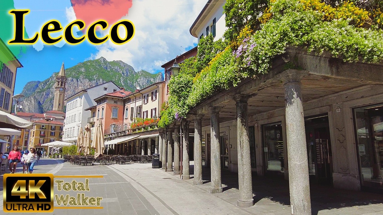 Lake Como, Italy: Lecco 4K Walking Tour | Magical Old Town & Lakeside