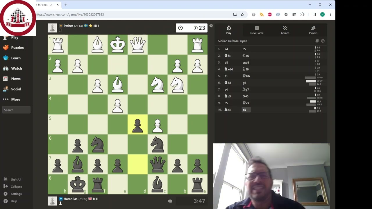 Open Sicilian with f3 and c4