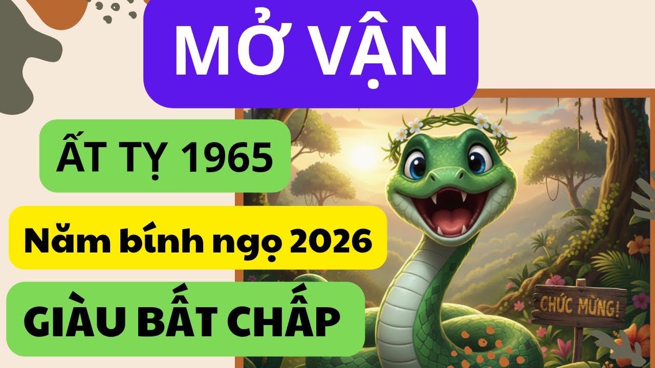 MỞ VẬN ẤT TỴ 1965 NĂM BÍNH NGỌ 2026 ĐƯƠKC QUÝ NHÂN PHÙ TRỢ TRÊN CON ĐƯỜNG CÔNG DANH SỰ NGHIỆP