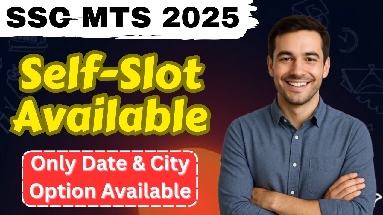 SSC MTS 2025 Self Slot Booking Start 😱 | Date & City Only | Big Update | #ssc #sscmts