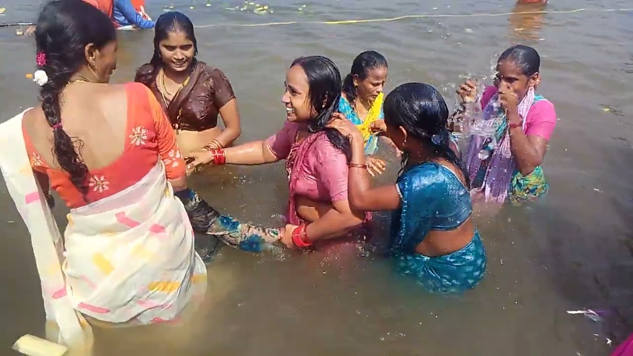 ⛱️Annavaram Pampa Nadhi Stanam 😍Youth Ki 😍⛱️Enjoy 