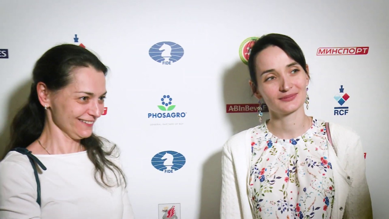 2019 Women's Candidates. Round 9. Interview with Lagno and Kosteniuk.