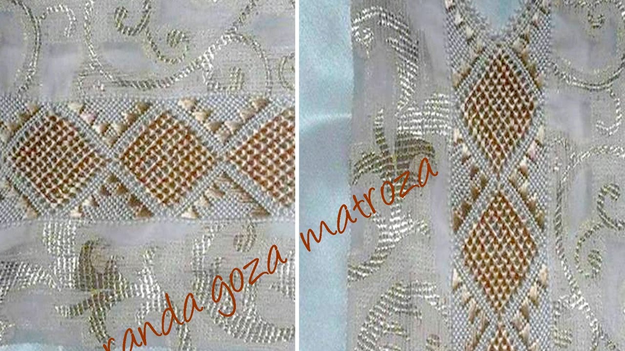 جديد نصف الطوق بالكوزة مشبكة مع الطرز * راندة العريسات * مع أم عمران - randa goza