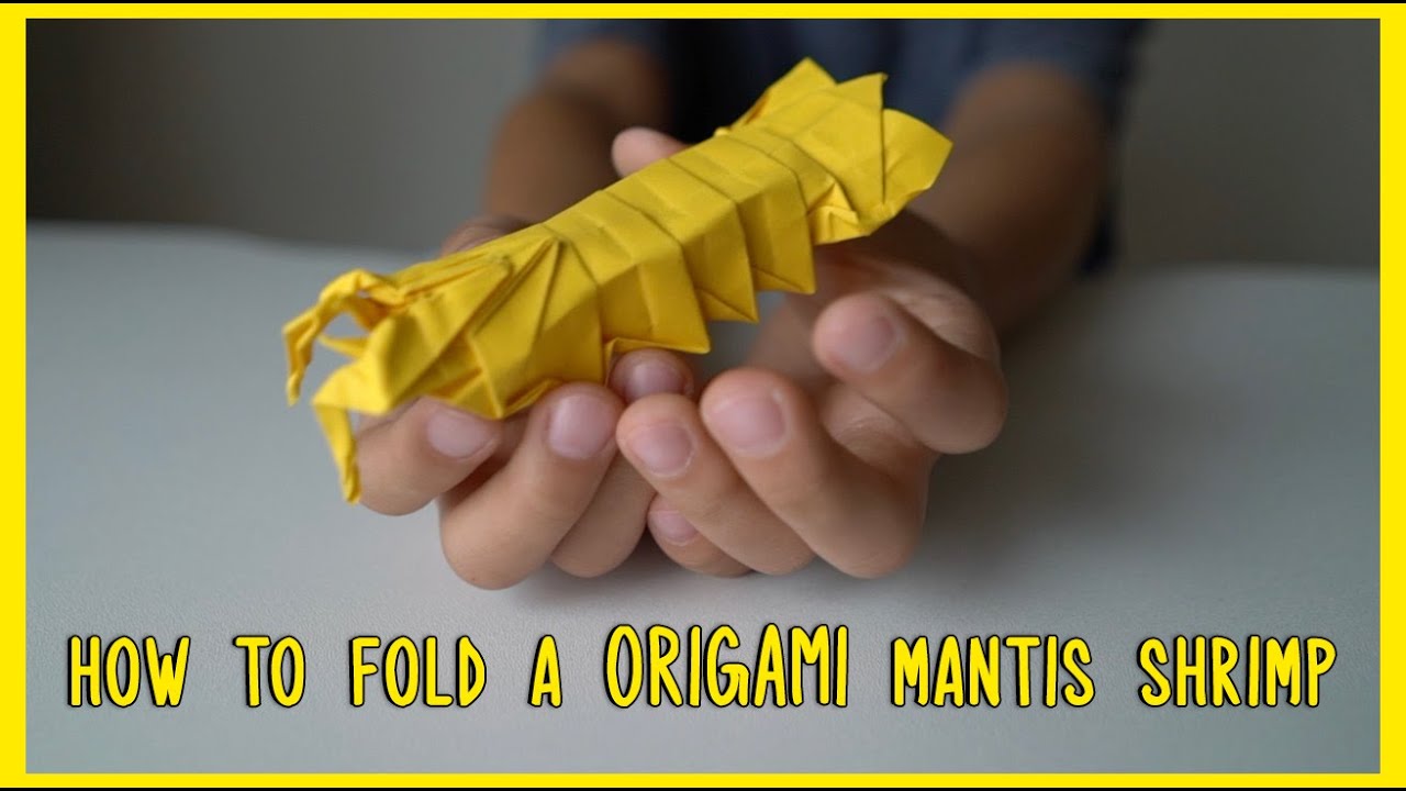 How to fold a origami mantis shrimp - intermediate level