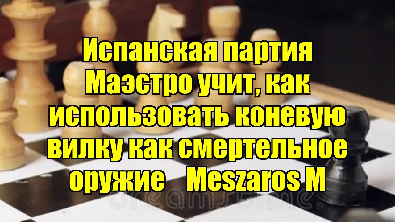 Испанская партия   Маэстро учит, как использовать коневую вилку как смертельное оружие    Meszaros M