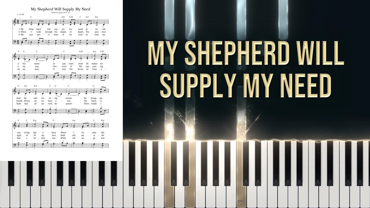 1014 - My Shepherd Will Supply My Need (Piano/Organ Tutorial)