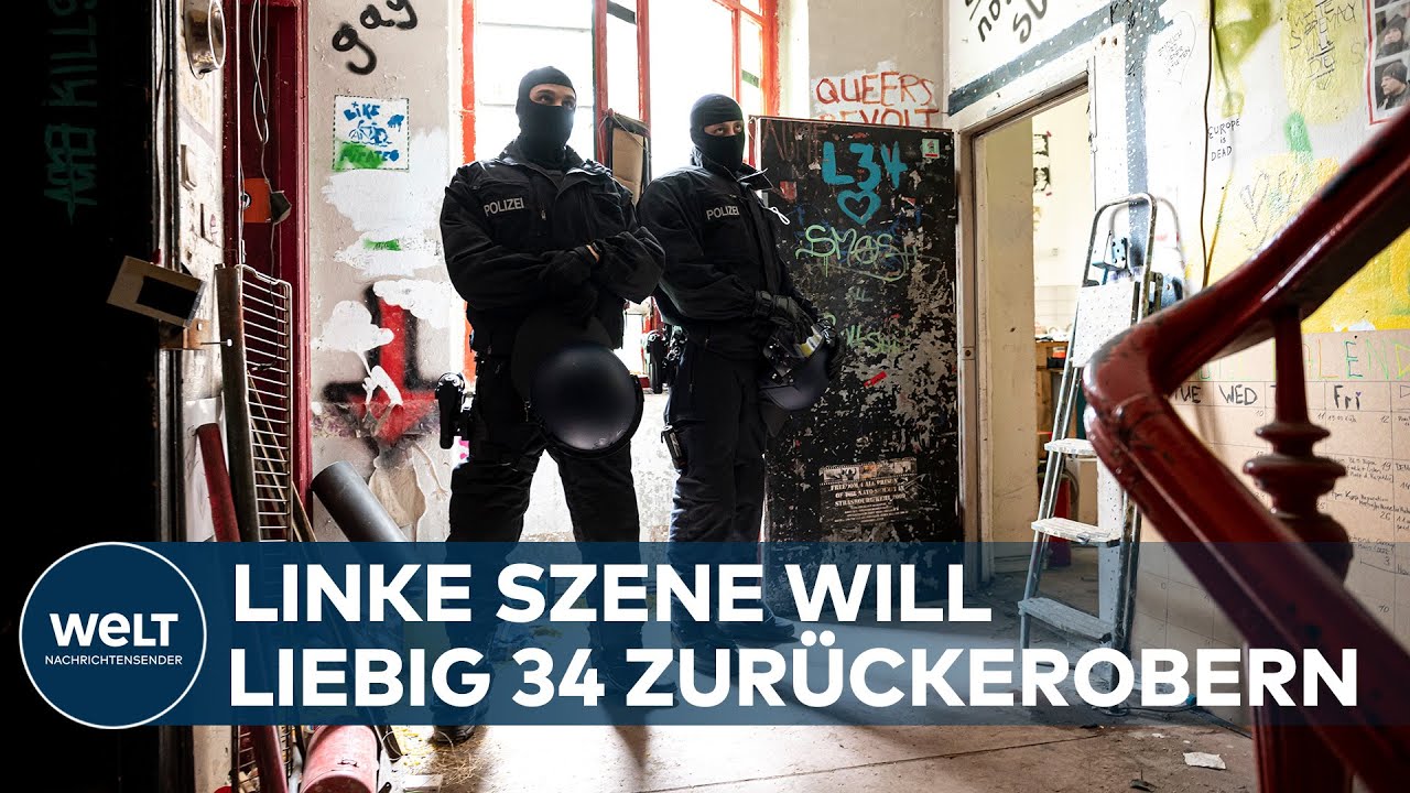#LIEBIG34 - Trotz Widerstand: Polizei räumt besetztes Haus in Berlin