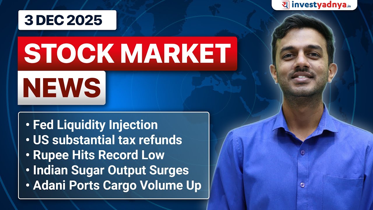 Daily Stock Market News(Dec 3'2025): Fed Liquidity Injection, Rupee Hits Low, Nifty Bank Shakeup