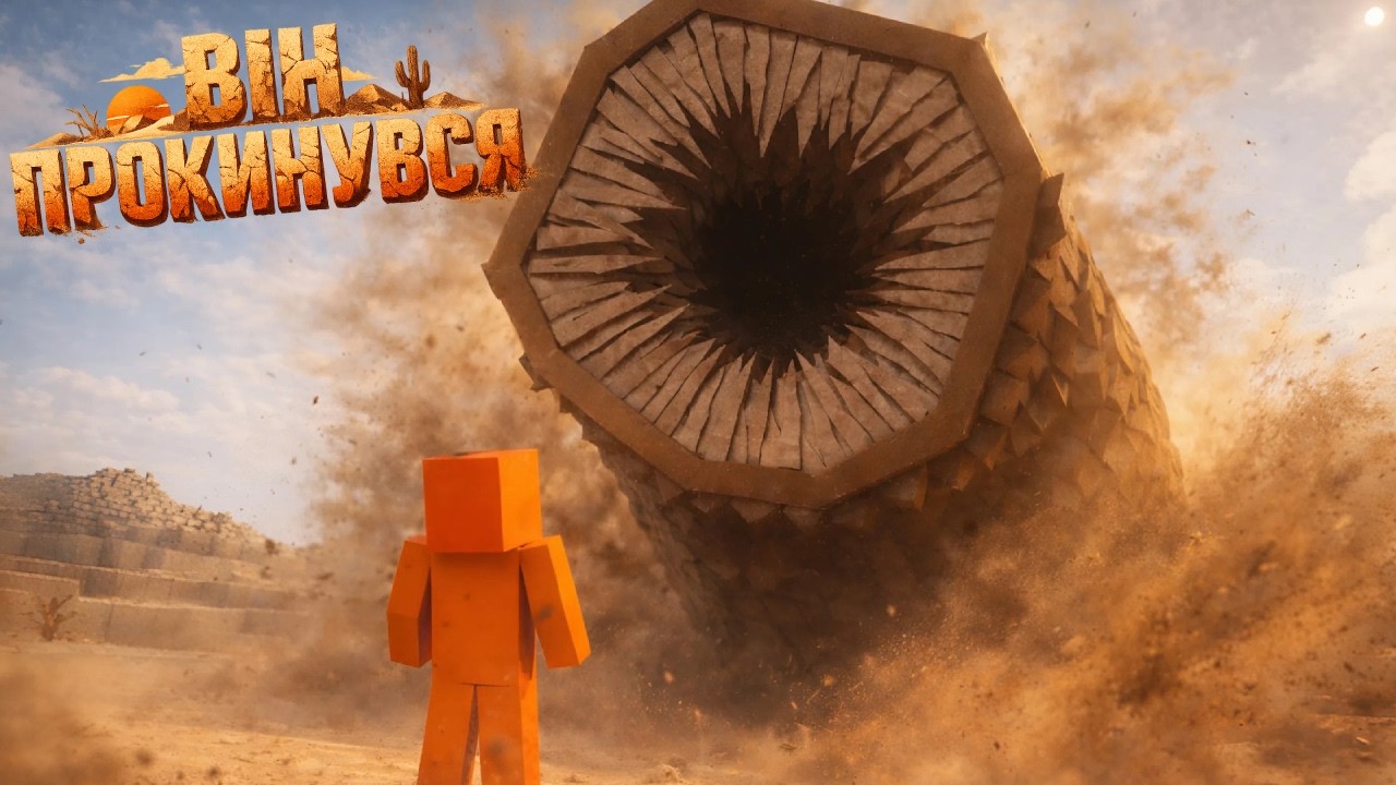 МИ РОЗБУДИЛИ ГІГАНТСЬКОГО ЧЕРВ’ЯКА В MINECRAFT… Майнкрафт українською!