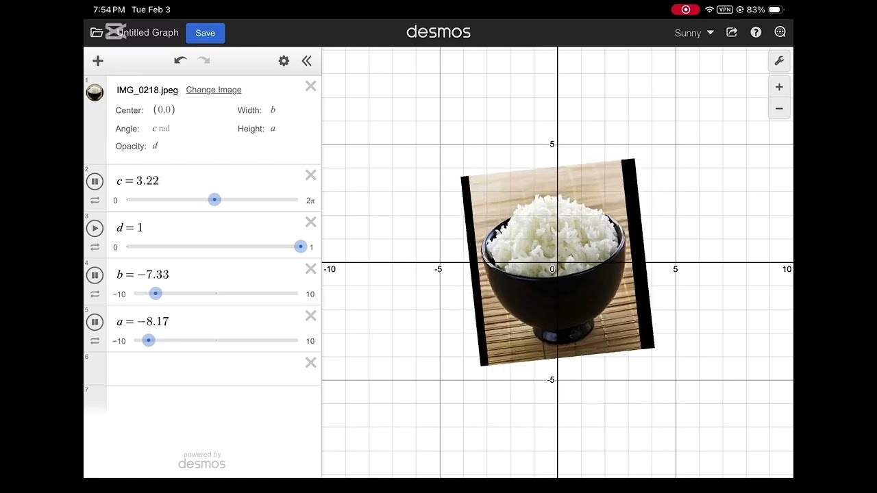 rice picture in desmos