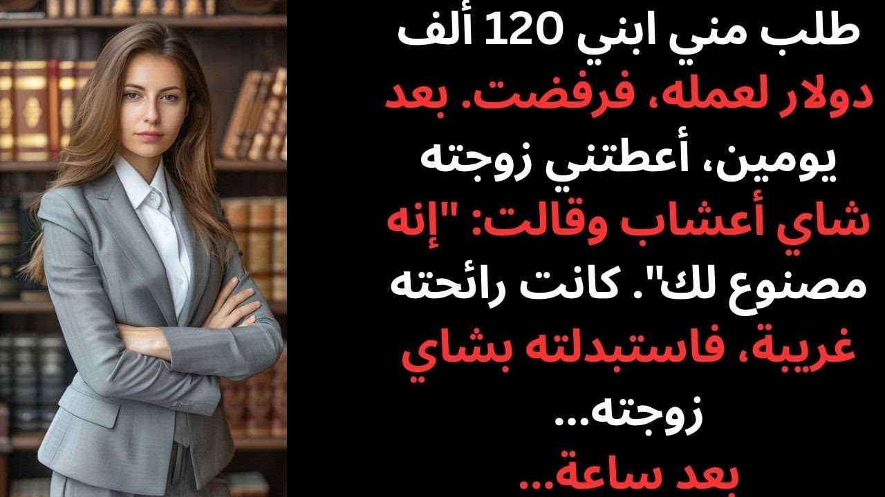 رفضت إعطاء ابني 120 ألف دولار، وبعد يومين كشف شاي زوجته السر
