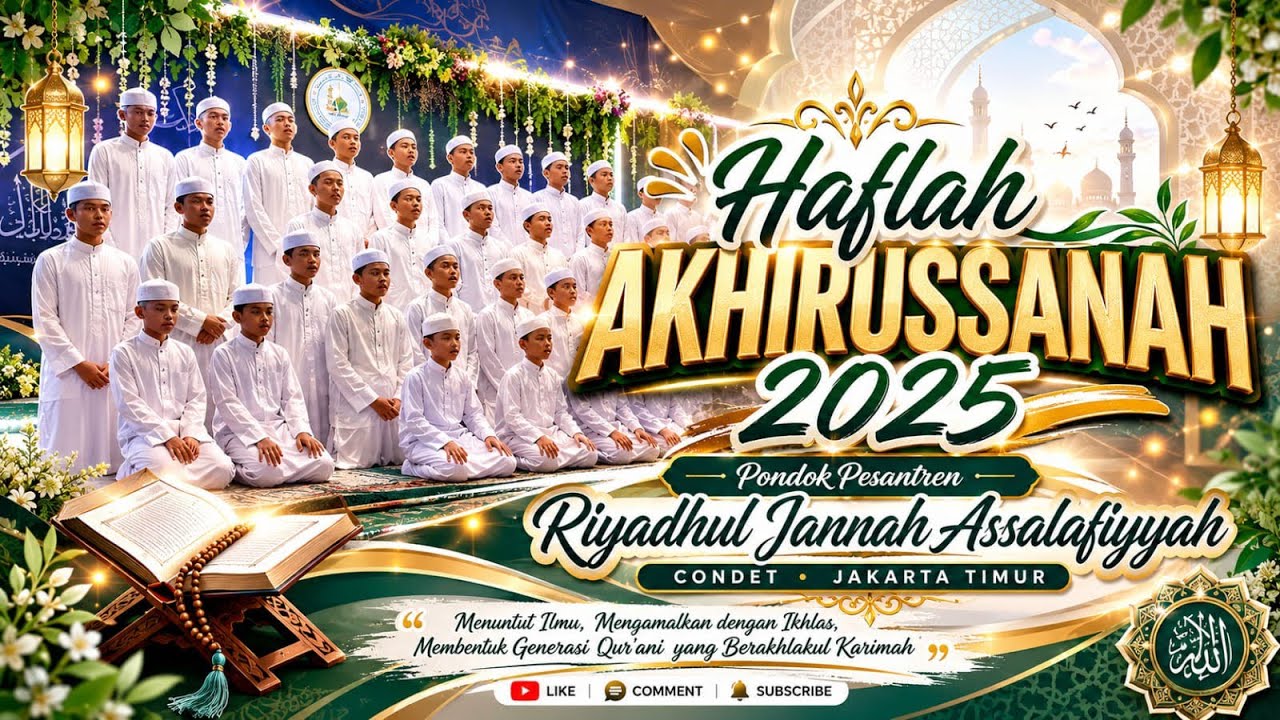 HAFLAH AKHIRUSSANNAH TAHUN 2026 PONDOK PESANTREN RIYADHUL JANNAH ASSALAFIYYAH CONDET JAKARTA TIMUR