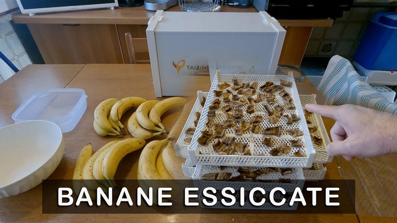 Come essiccare le banane con l'essiccatore! How to make dehydrated banana chips!
