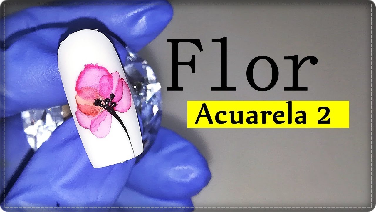 Diseño de uñas FLOR ACUARELA 2 paso a paso/Desingnails Tay