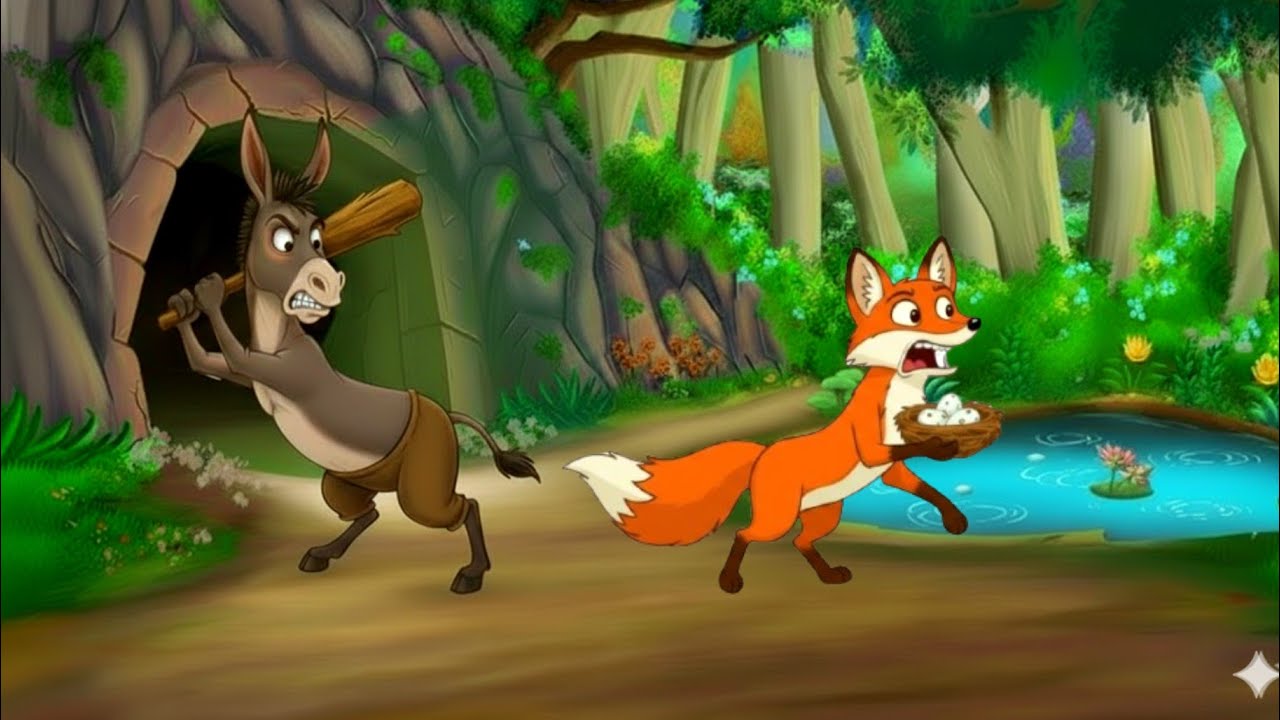 घमंडी लोमड़ी चालाक गधा HINDI KAHANIYA MORAL STORIES IN HINDI NEWCARTOON STORIES PANCHATANTRA KIKAHAN