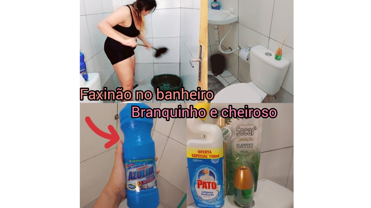 FAXINA COMPLETA NO BANHEIRO//TESTEI O PRODUTO AZULIM