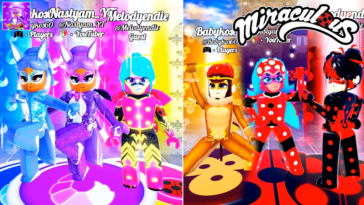 ALL NEW TRANSFORMATION DO GRUPO NO PARIS THE HIDDEN JEWELS - MIRACULOUS ROBLOX!