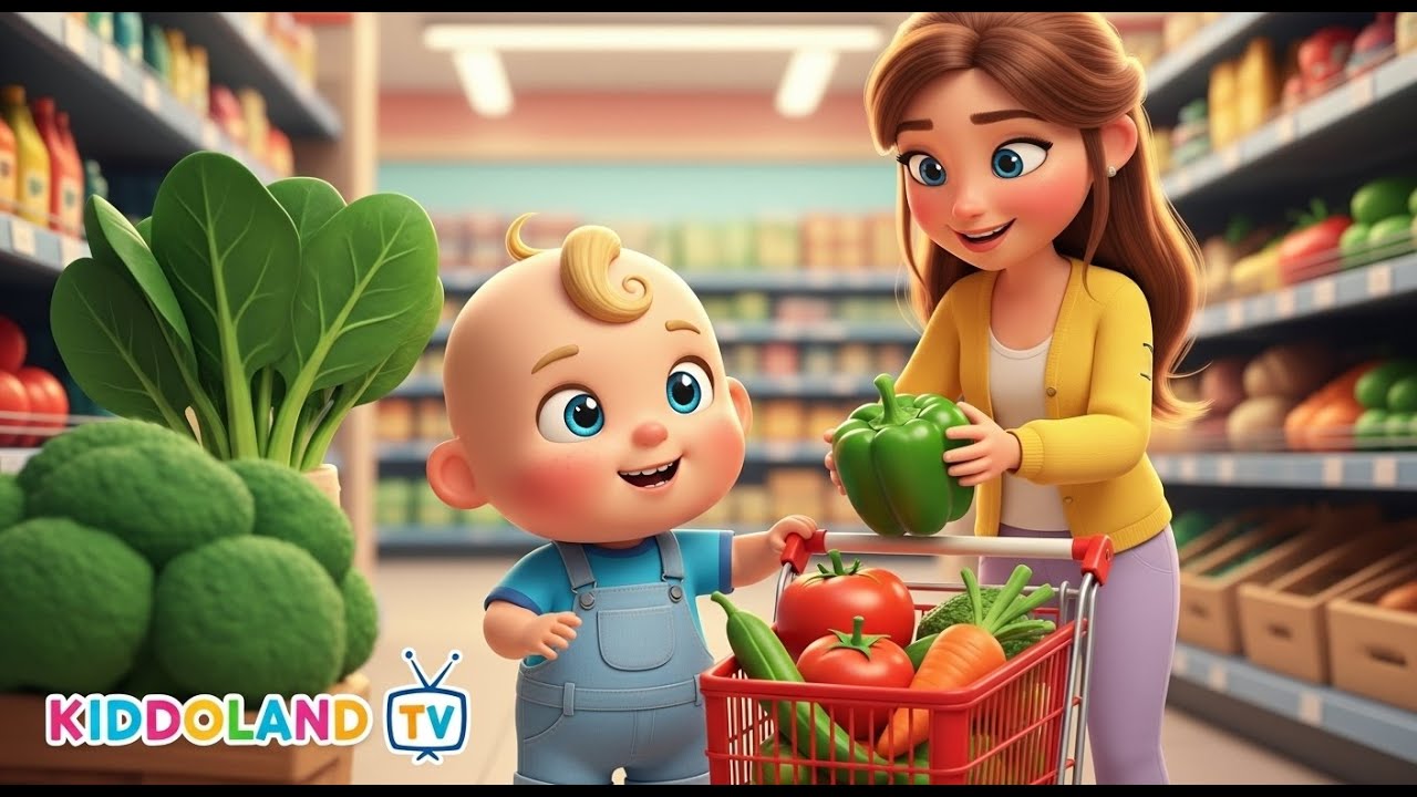 VEGETABLE SHOPPING SONG FOR KIDS -HEALTHY VEGETABLE SONG NURSERY RHYMES