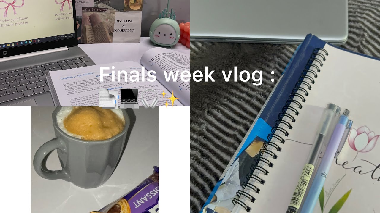 Finals week study vlog 📚 📑💻. Coffe , food and more 