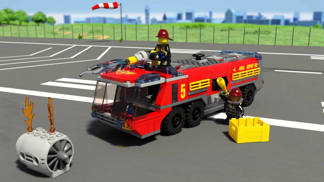Airport Fire Truck  - LEGO City - 60061