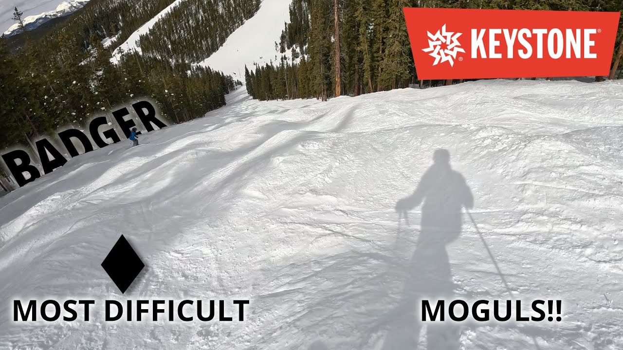 Skiing BADGER RUN (Moguls!) ◆ 4K | Keystone Resort