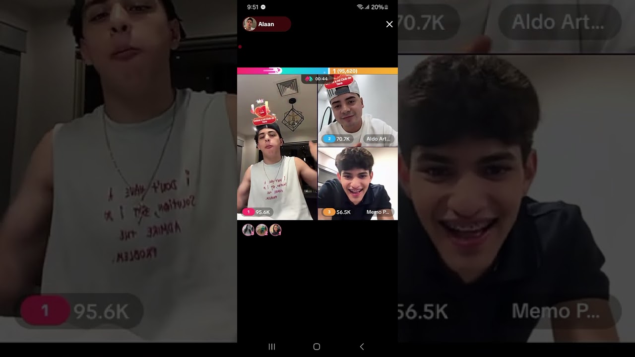 Live de tiktok Completo de Alan arrieta, Memo piña, Aldo arturo y Gael bloqueado. 🫶🏻❤️