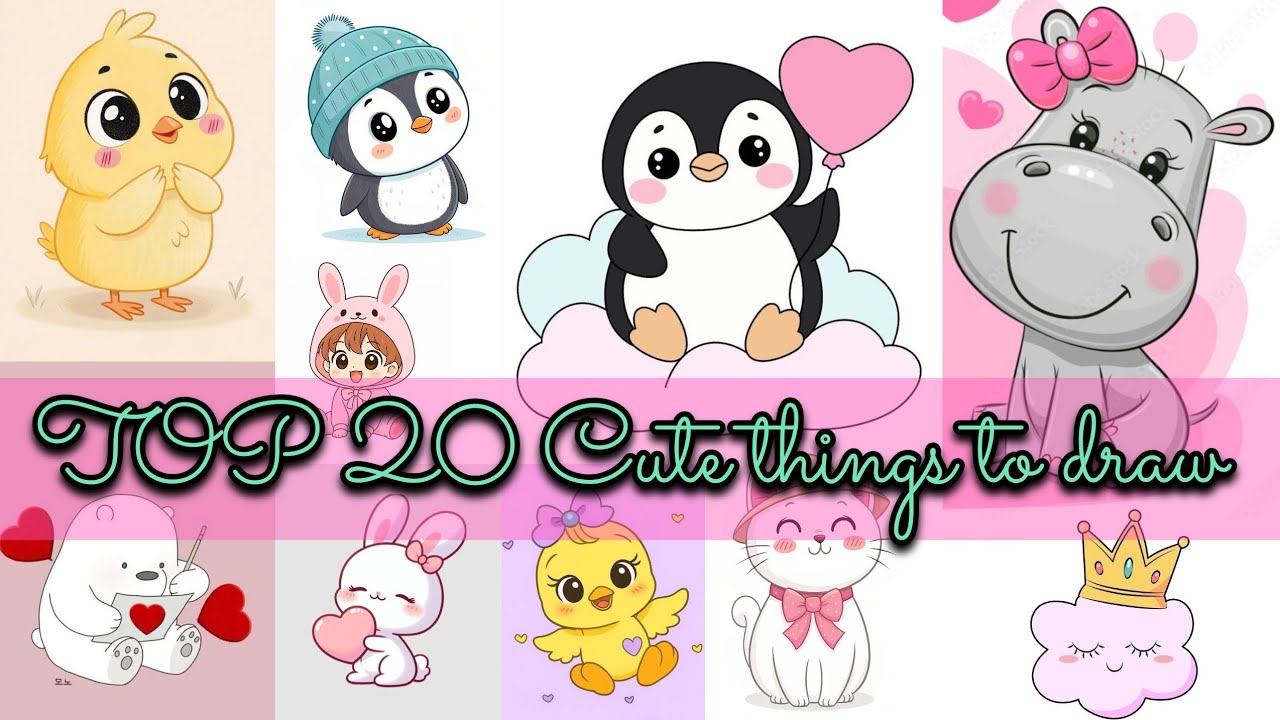 TOP 20 cute 😍 things to draw ✨️ Subscribe if you like my video #drawing #cute #trending #aesthetic 