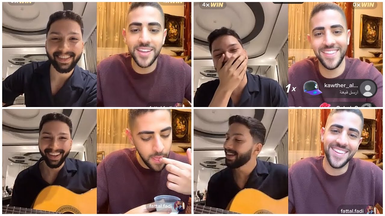لايف بدر حكيم و فادي فتال تيك توك كامل تحديات