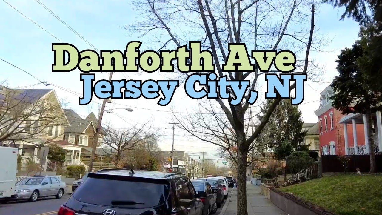 Walking on Danforth Avenue in Jersey City, New Jersey, USA | Route 440 to the light rail station