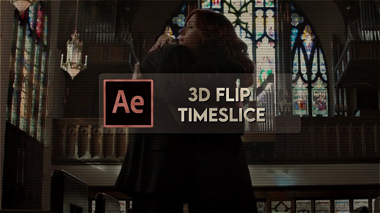 3d flip timeslice | after effects