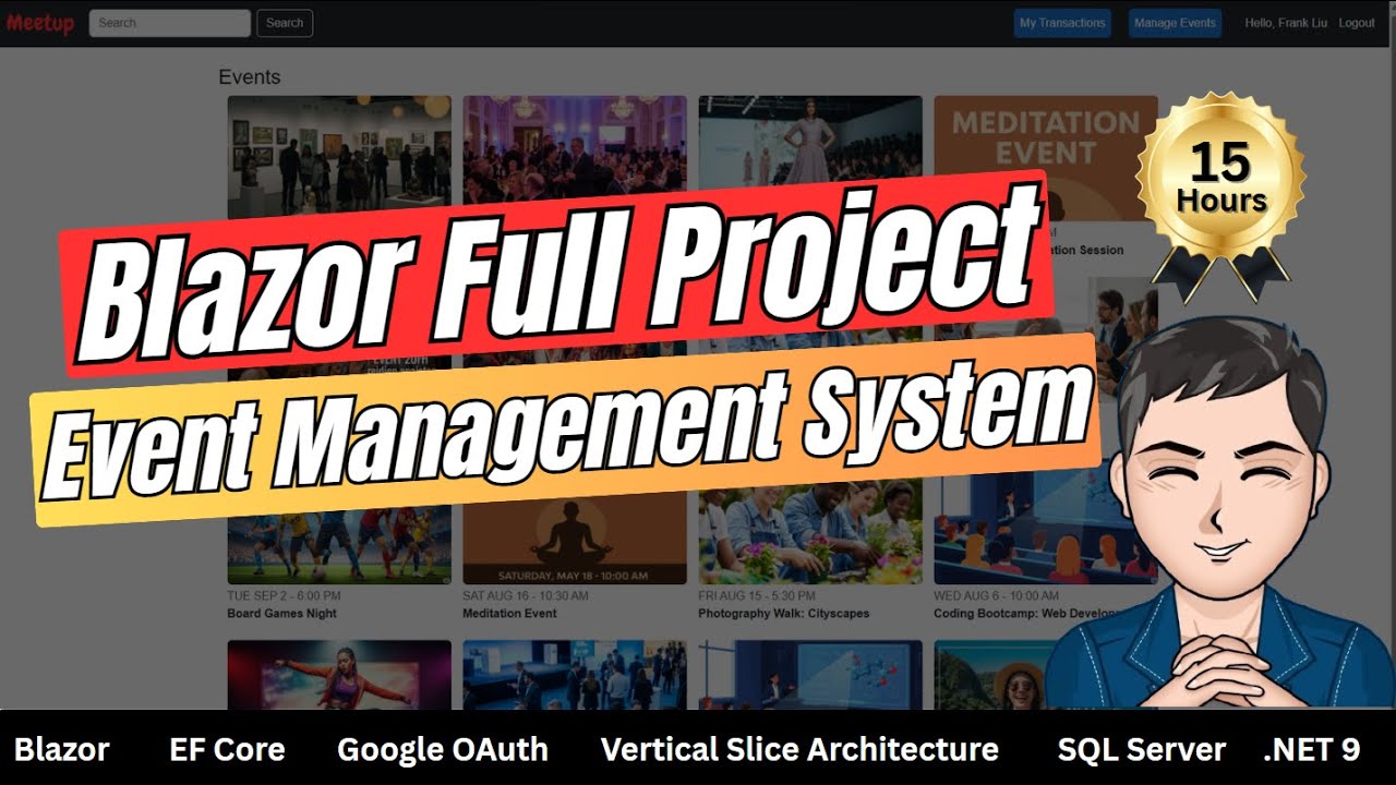 Full C# Project: Event Management System with Vertical Slice Architecture | Full Blazor Project