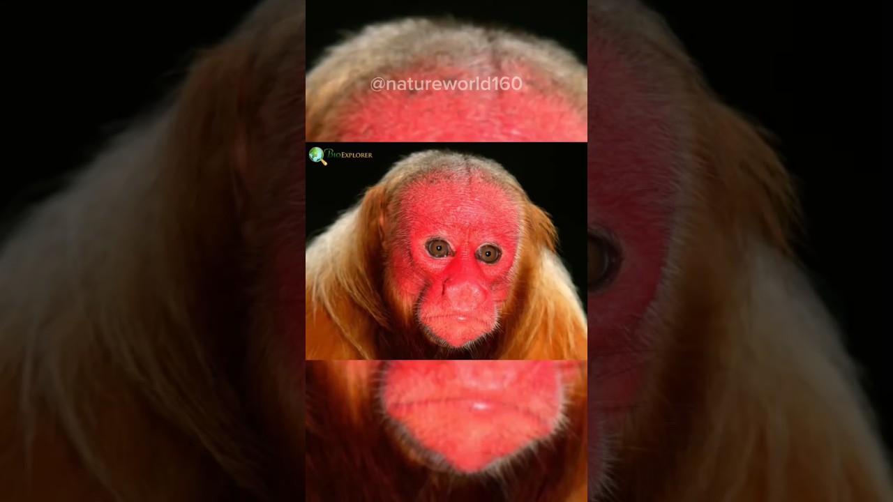 Uakari &bull; a strange, red-faced monkey #shorts