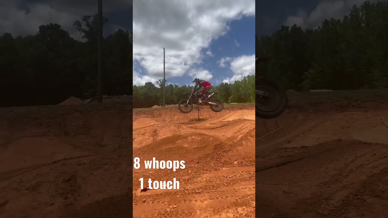 Jump a whole whoop section only touching once #supercross #hill #moto