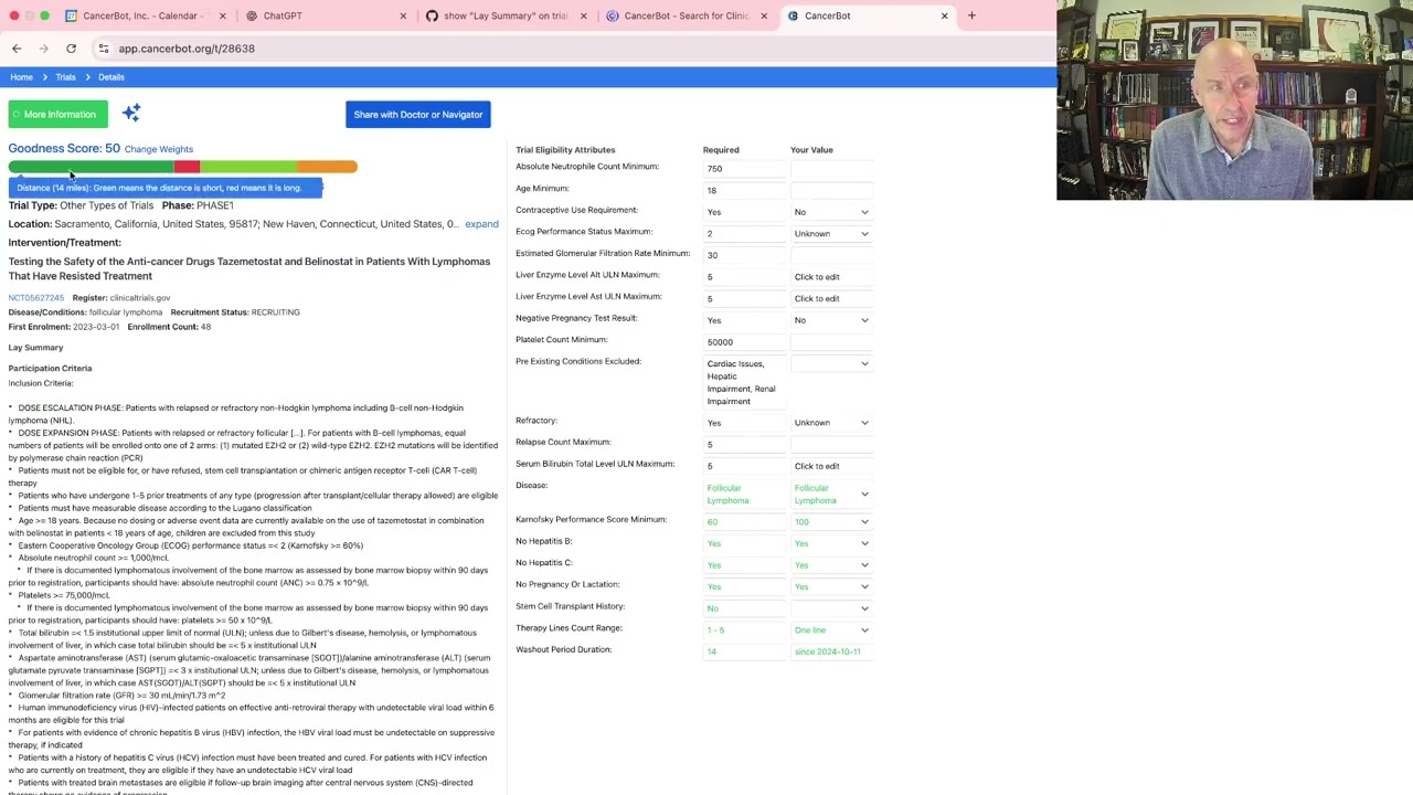 Patient Navigator/Doctor Support in CancerBot