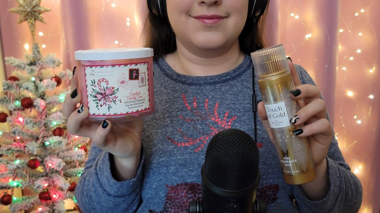 Рождественские покупки в стиле ASMR | Bath & Body Works и другие | Шепот + постукивание.