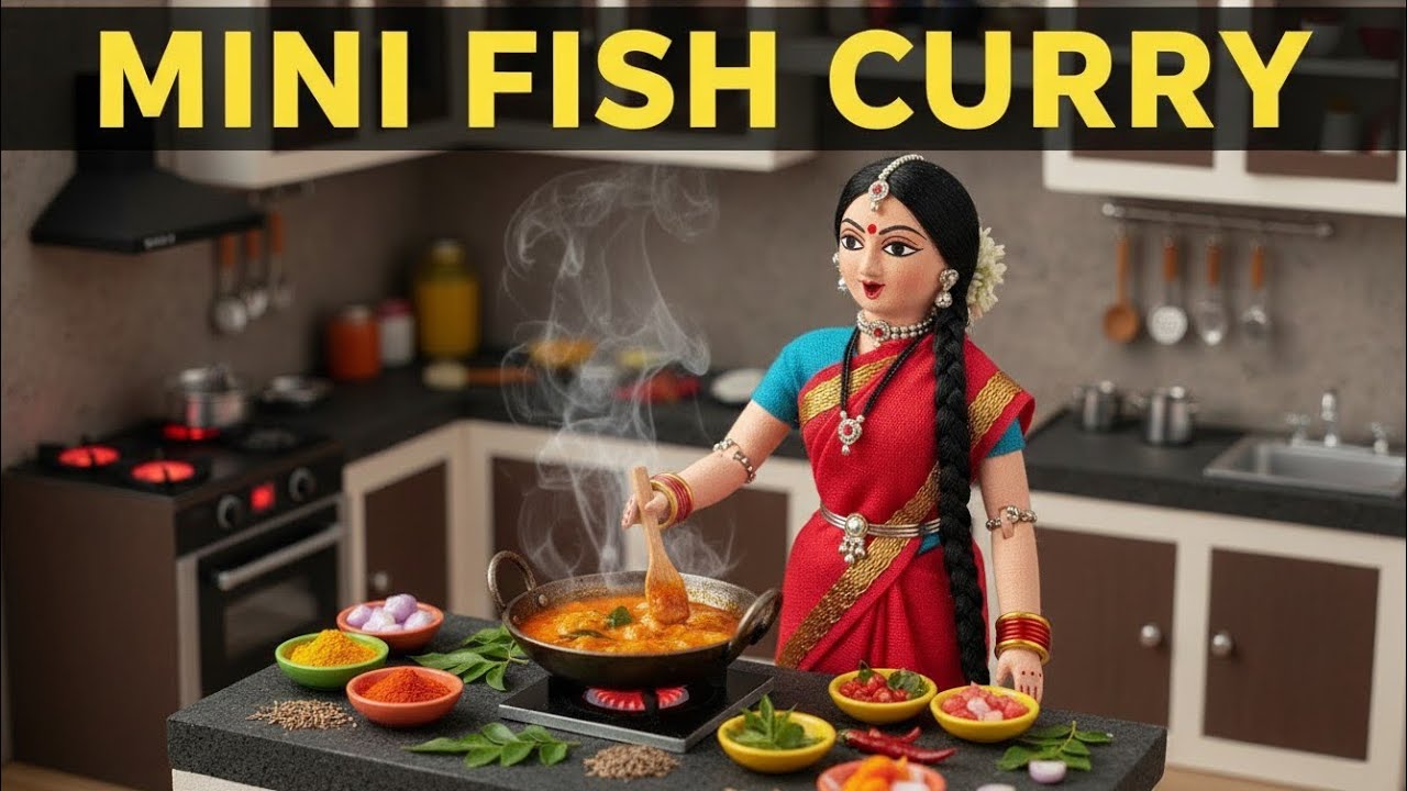 🐟 MINIATURE FISH CURRY | Tiny Real Cooking