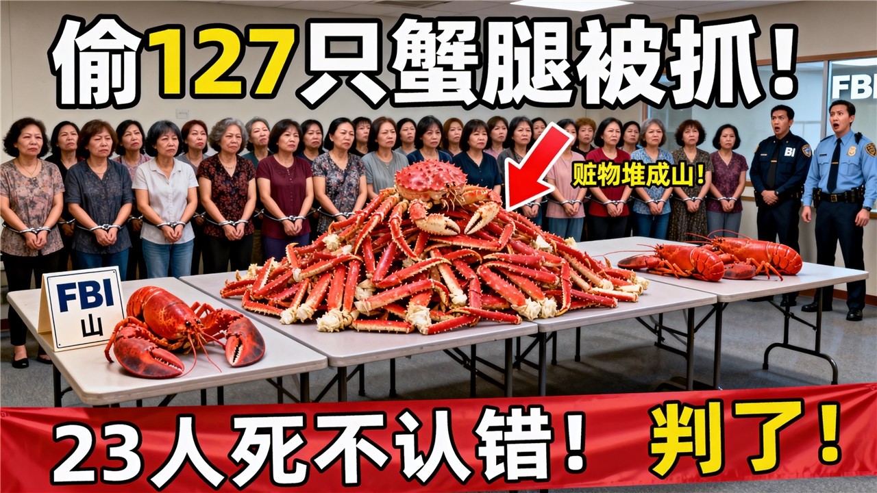 中国大妈旅行团在拉斯维加斯顶级海鲜自助疯狂'扫荡'！用保鲜袋偷装50斤帝王蟹！经理制止竟遭泼汤！特警封锁餐厅：全员'商业盗窃'罪逮捕！