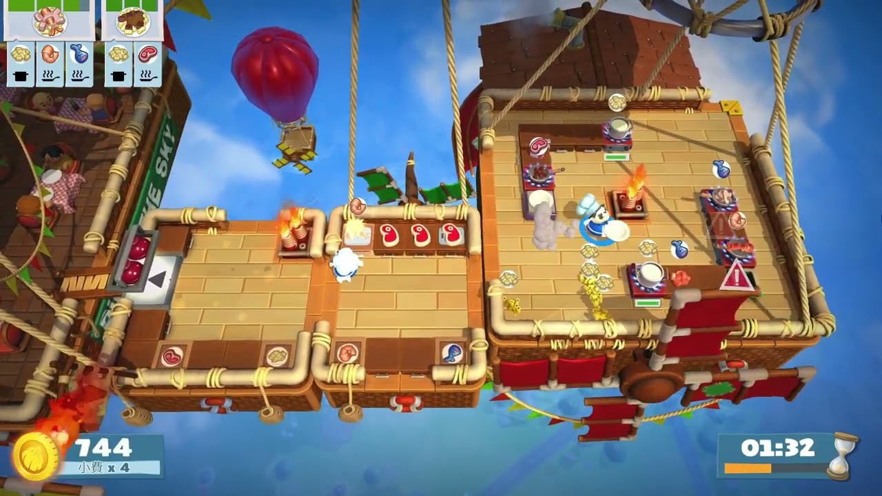 (1player) Overcooked2 Story 2-2 [score: 1672]