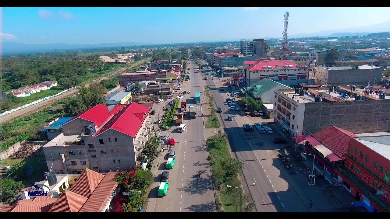 NAIVASHA TOWN KENYA (4K video), Aerial view #nakurucounty #Naivasha #naivashatown