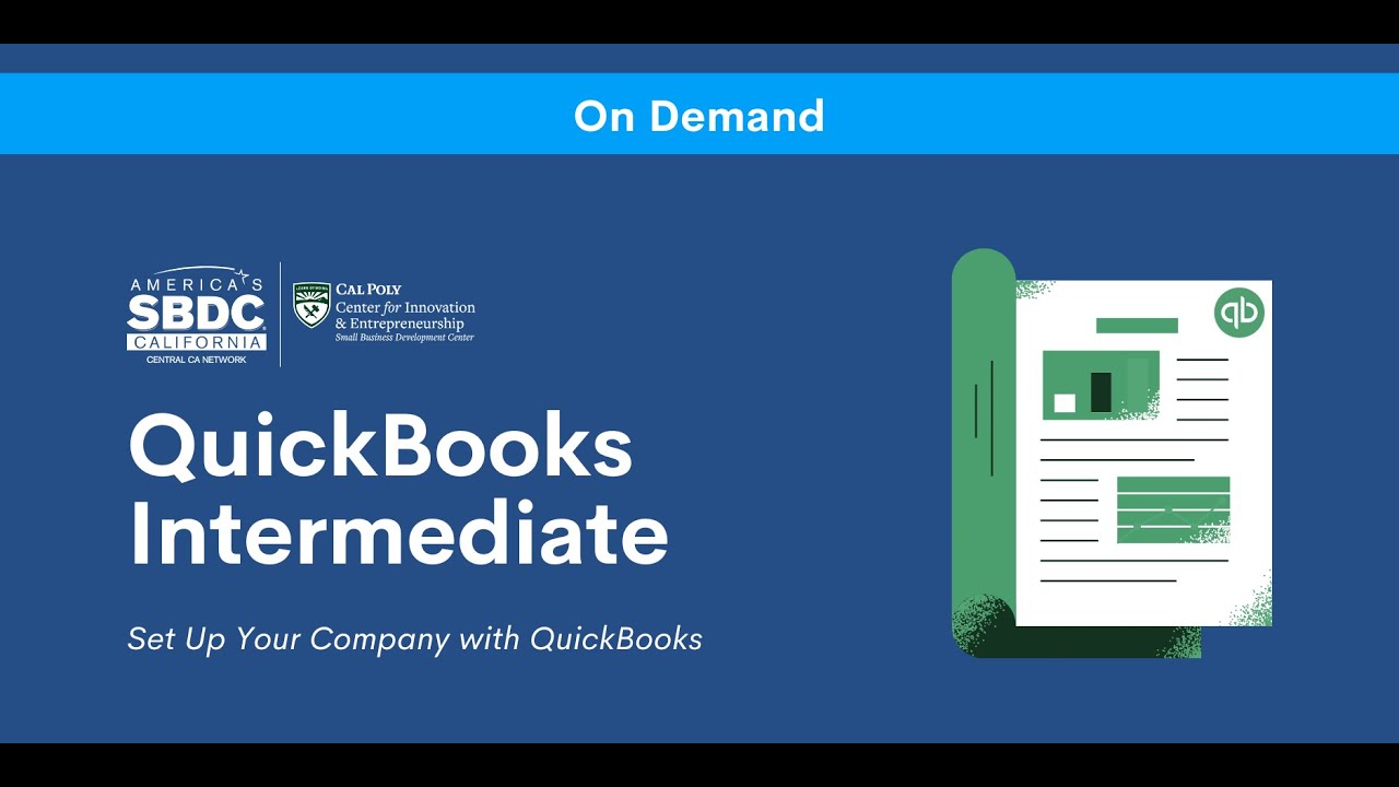 QuickBooks Intermediate with Marissa Jones